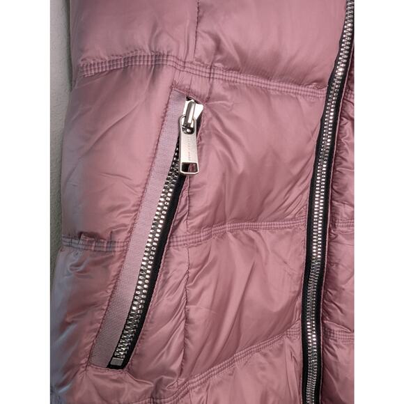 Andrew Marc Claire Genuine Fox Fur Trim Quilted Vest Women M - Picture 4 of 9